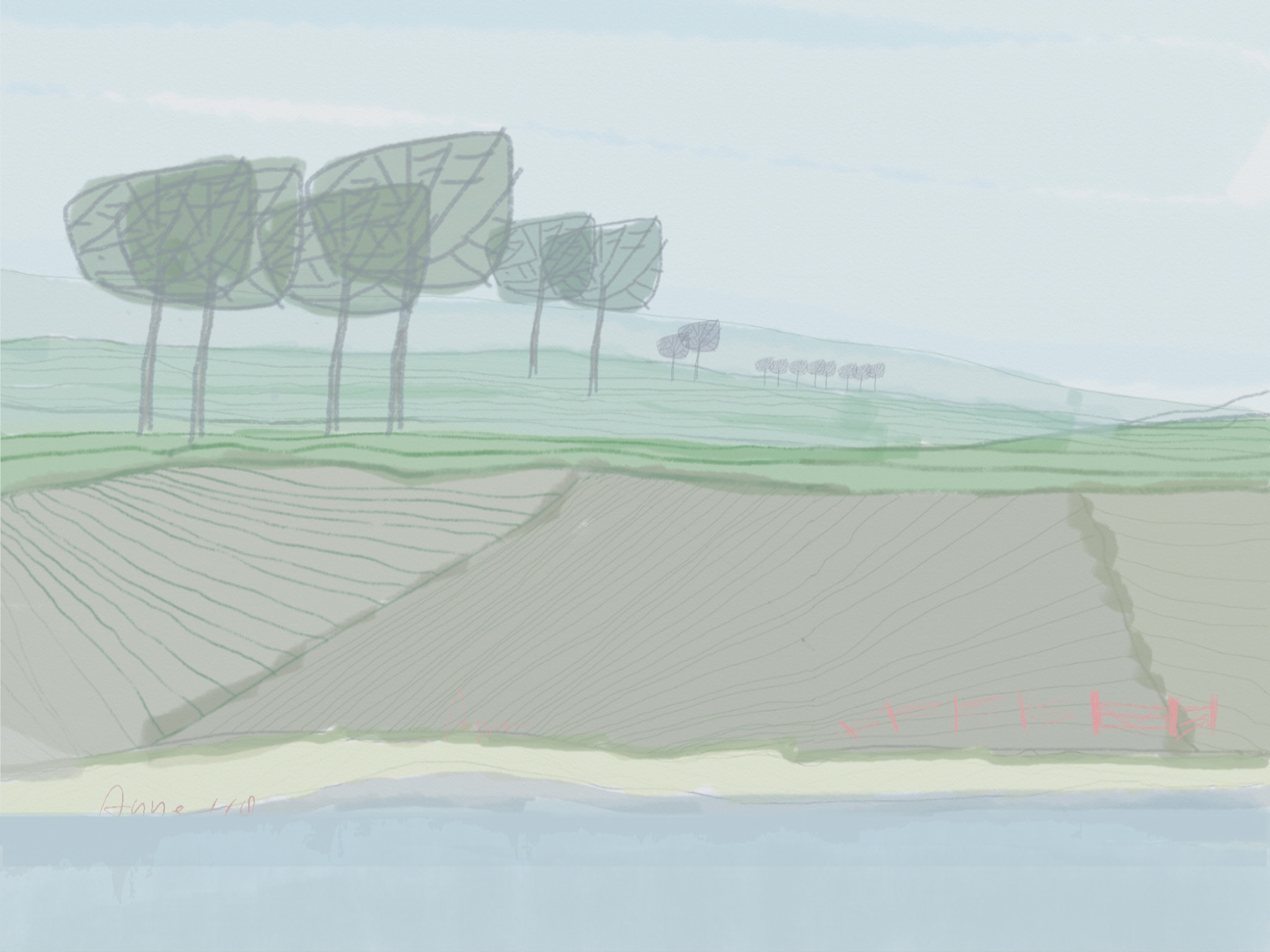 de Maas, het vroege voorjaar © Anne-Riet