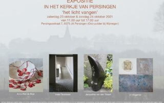 flyer voor expositie persingen oktober 2021